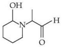 Ring with an OH on the carbon next to nitrogen, aldehyde side chain unchanged